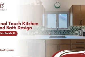 Functional kitchen remodel in Vero Beach, FL featuring stylish cabinetry and backsplash by Final Touch Kitchen and Bath Design