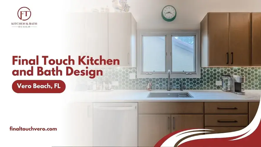 Functional kitchen remodel in Vero Beach, FL featuring stylish cabinetry and backsplash by Final Touch Kitchen and Bath Design