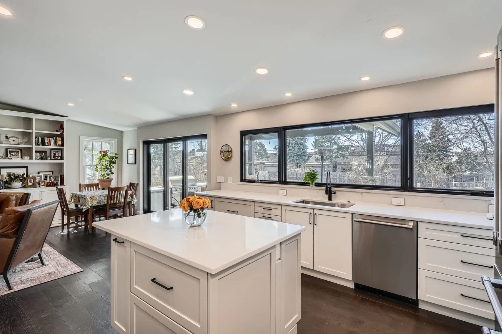 Open-concept Vero Beach kitchen with quartz island and natural light